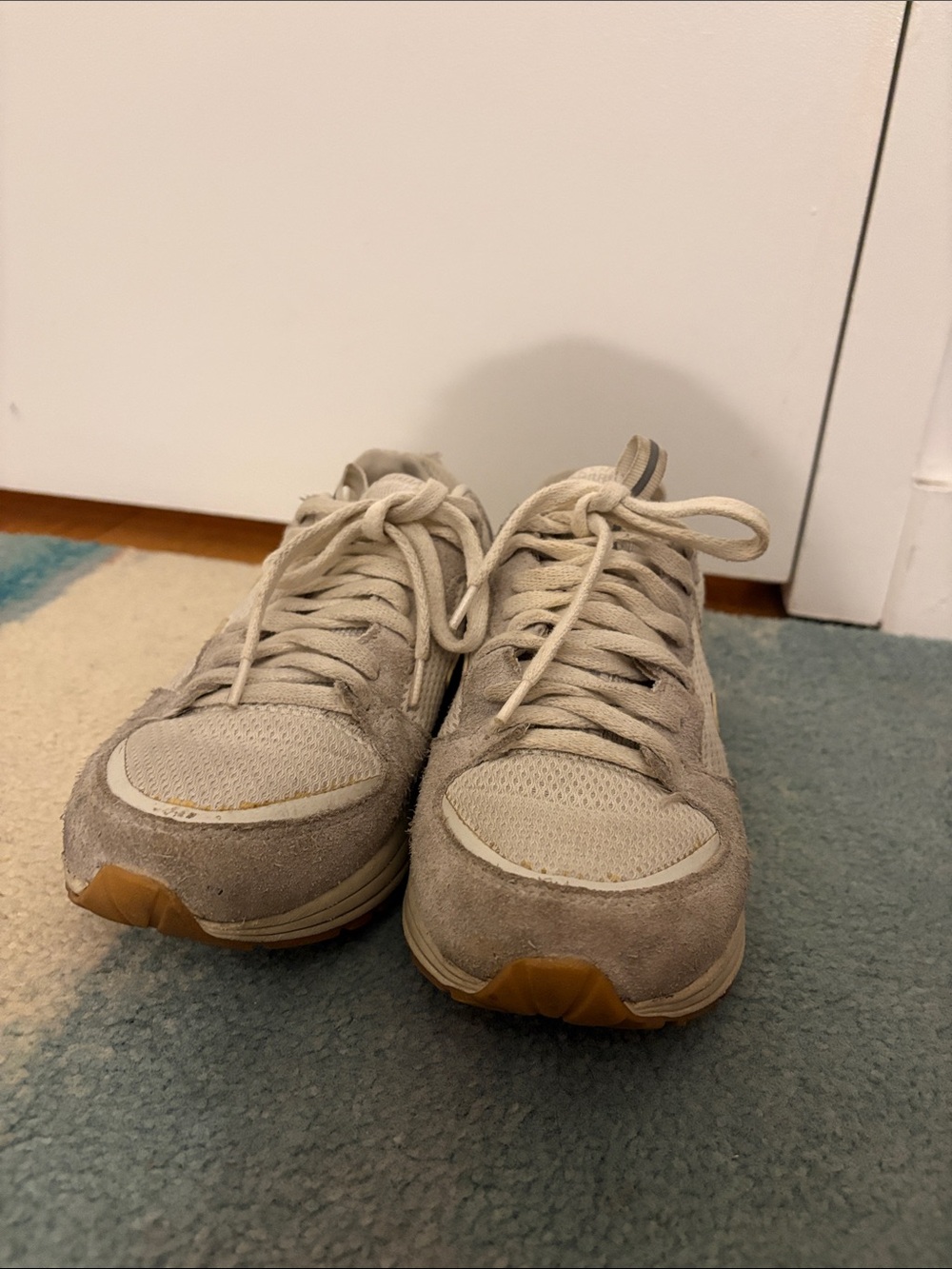 Veja Neutral Beige Suede & Mesh Sneakers - Picture 2 of 5